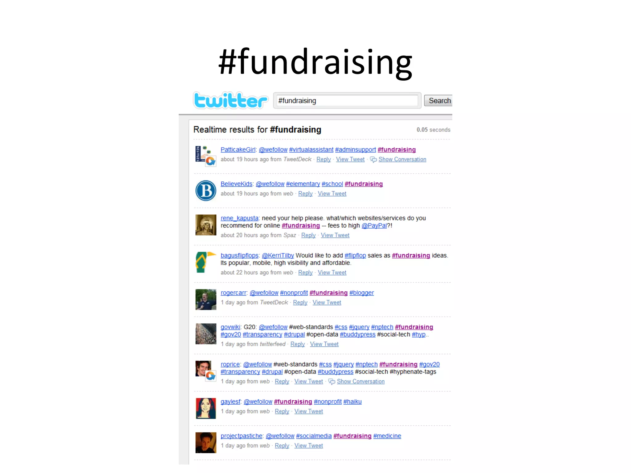 #fundraising 