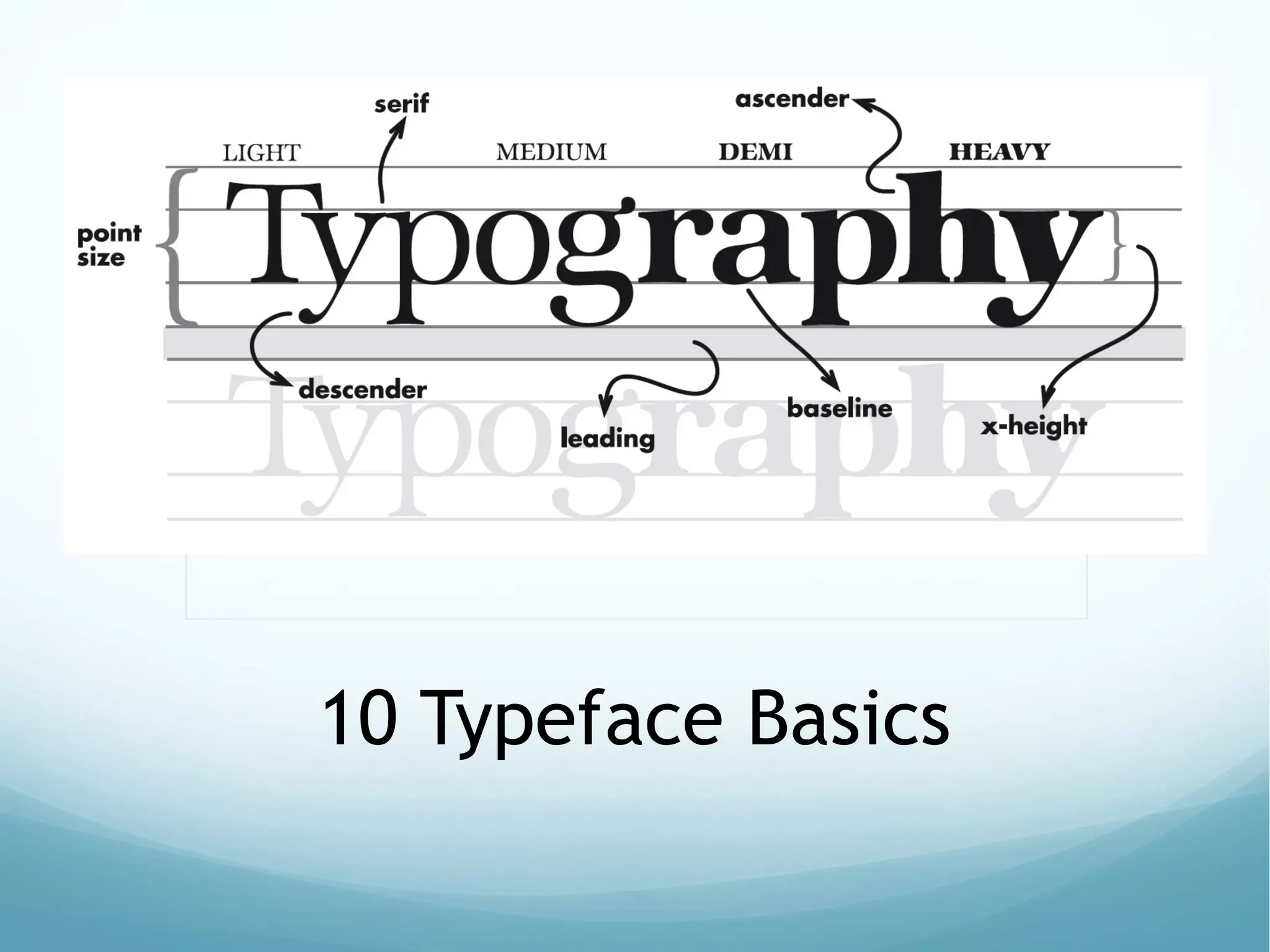 10 Typeface Basics
 