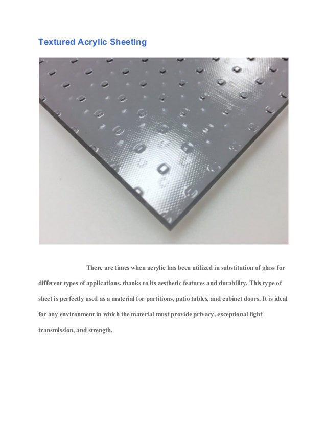 10 types of acrylic sheets for projects