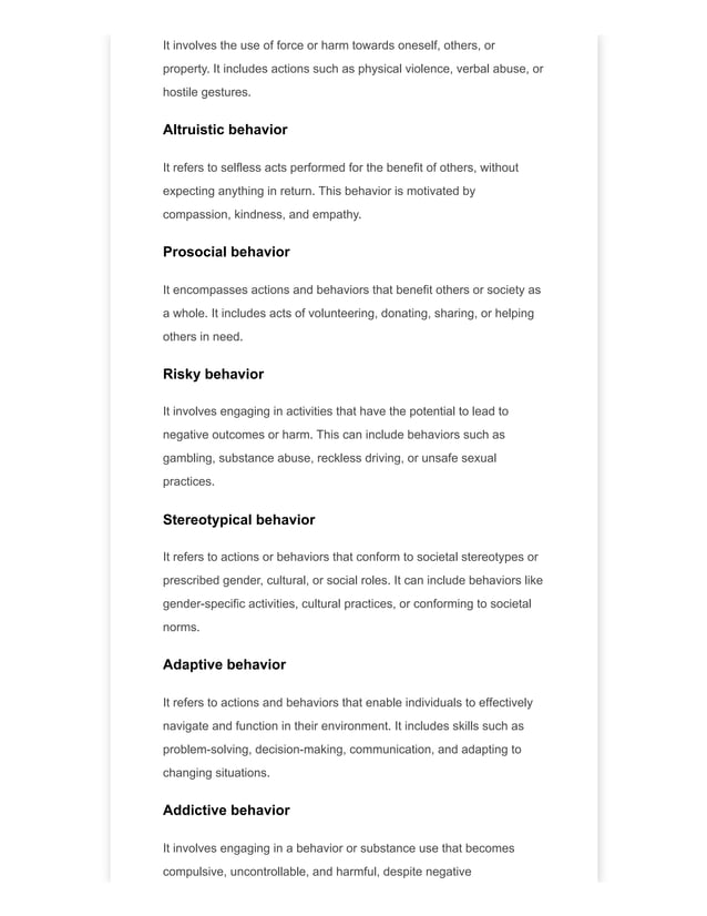 what-are-the-10-types-of-human-behavior-pdf