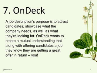 Unique Job Example 10 Unique Job Description Examples | PPTX