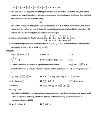 10 Unsolved Papers With Answers Class 12