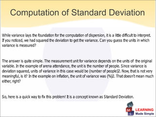 Computation of Standard Deviation




                              LEARNING
                              Made Simple
 