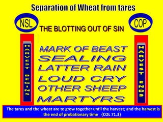 Harvest Time
The tares and the wheat are to grow together until the harvest; and the harvest is
the end of probationary time. {COL 71.3}
 