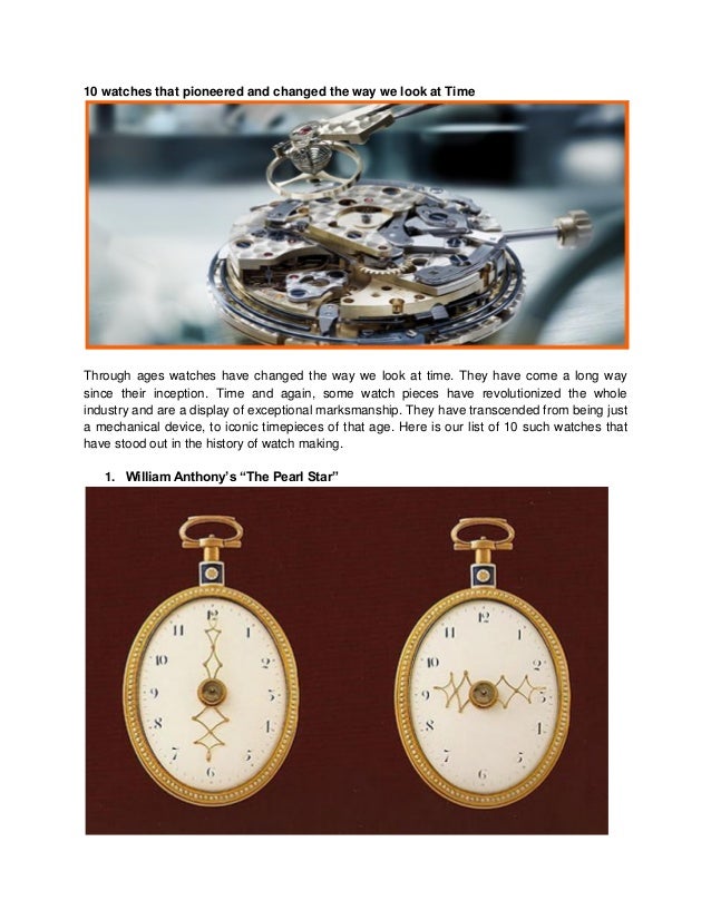 10 watches that pioneered and changed the way we look at time