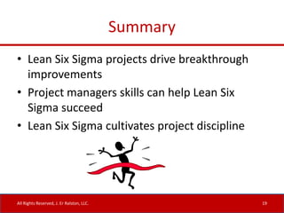 lean six sigma project manager