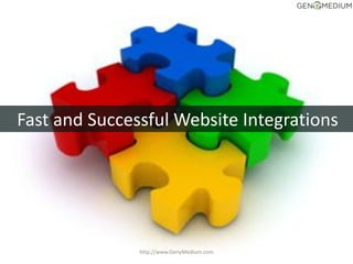 Fast and Successful Website Integrations




               http://www.GenyMedium.com
 