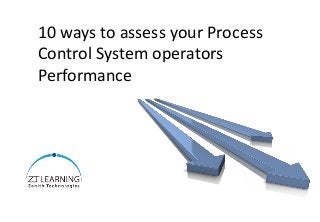 10 ways to assess your Process
Control System operators
Performance
 