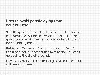10 ways to avoid death by bullet points
