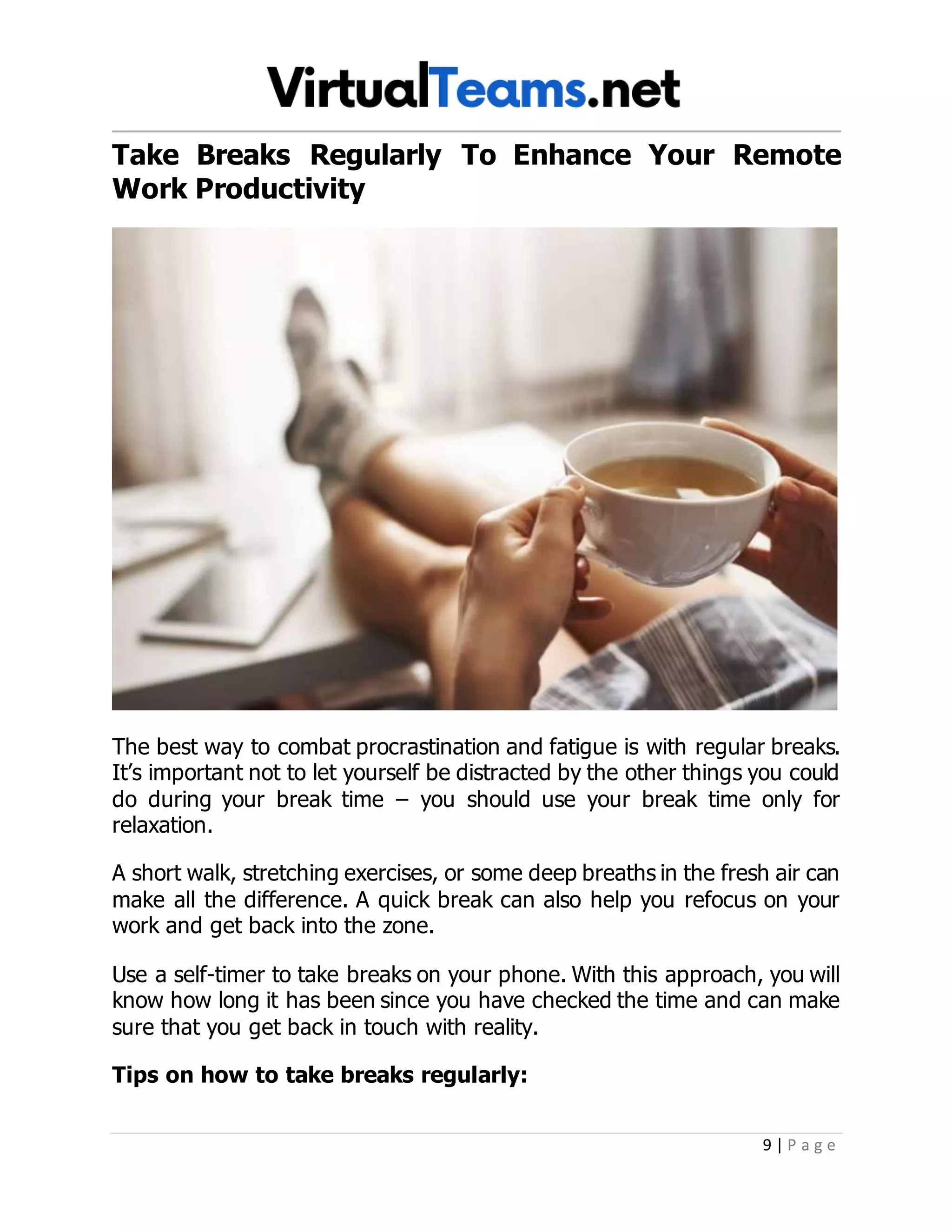 Remote Work Less Distracting 10 ways to enhance your remote work productivity | DOCX