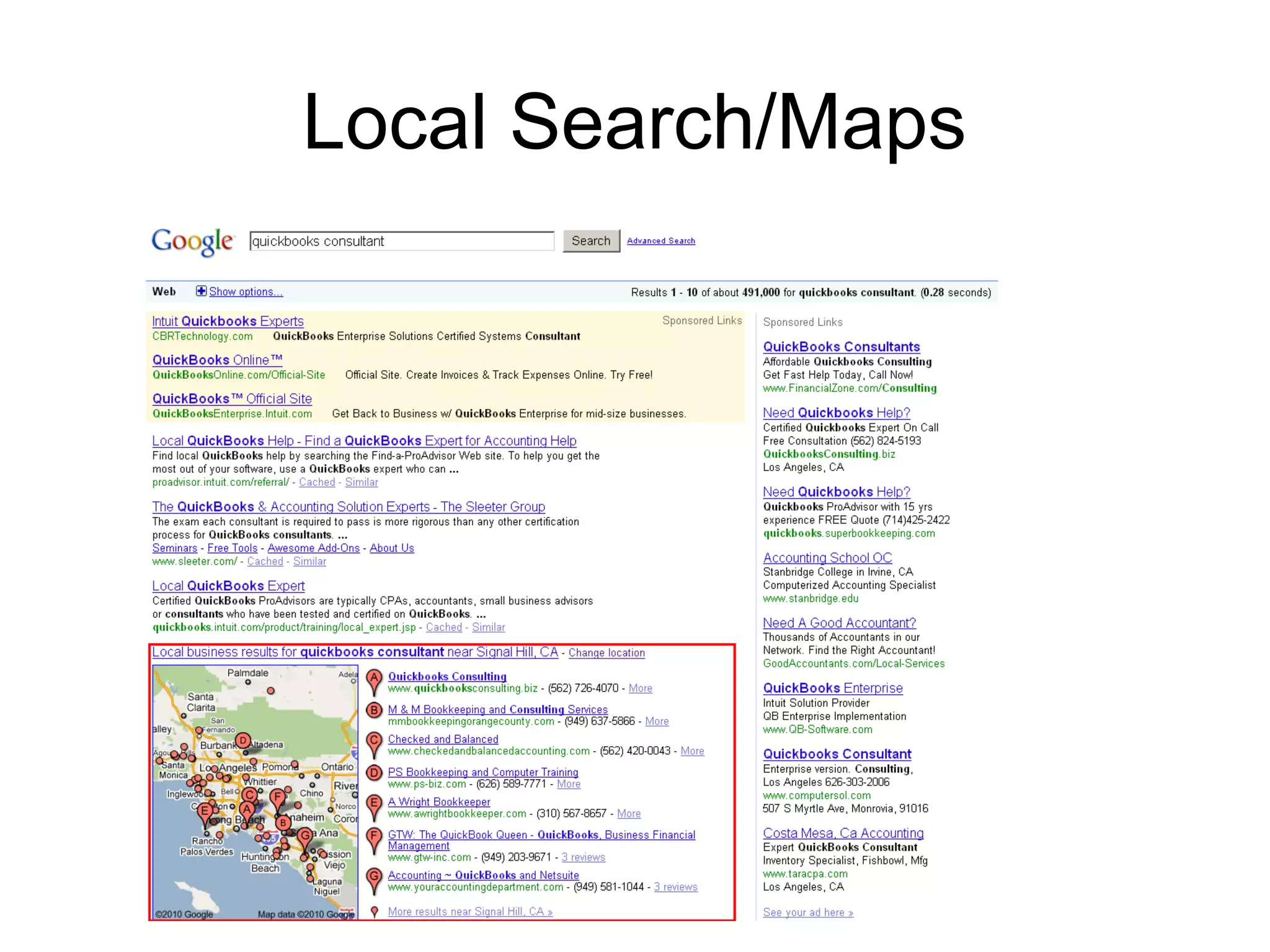 Local Search/Maps
 
