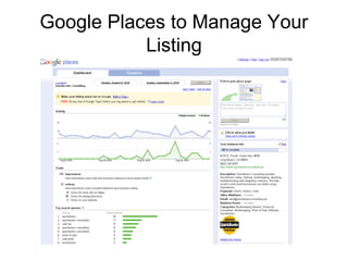 Google Places to Manage Your
           Listing
 