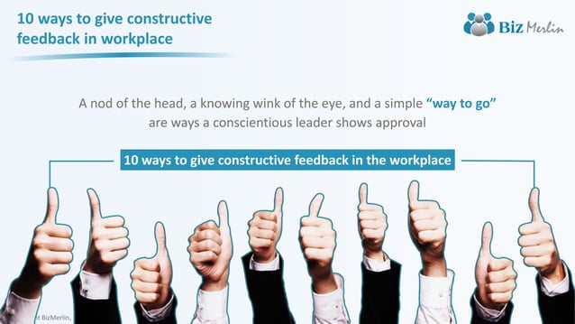 10 ways to give constructive feedback in workplace | PPTX