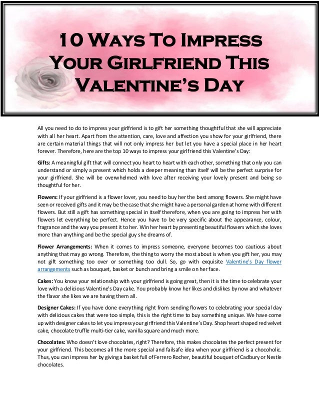 thoughtful things to do for your girlfriend