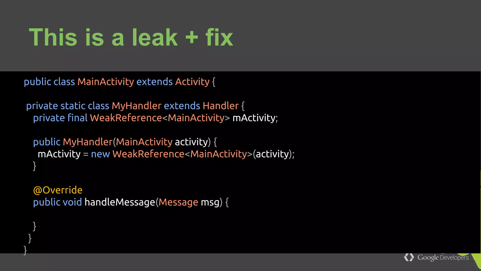 ● Images
● Networking
● JSON
● Database access
Not on UI thread
 