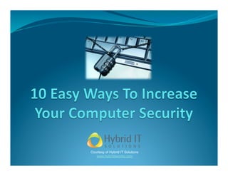 Courtesy of Hybrid IT Solutions
   www.hybriditworks.com
 