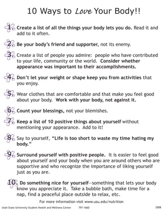 10 ways to love your body | PDF