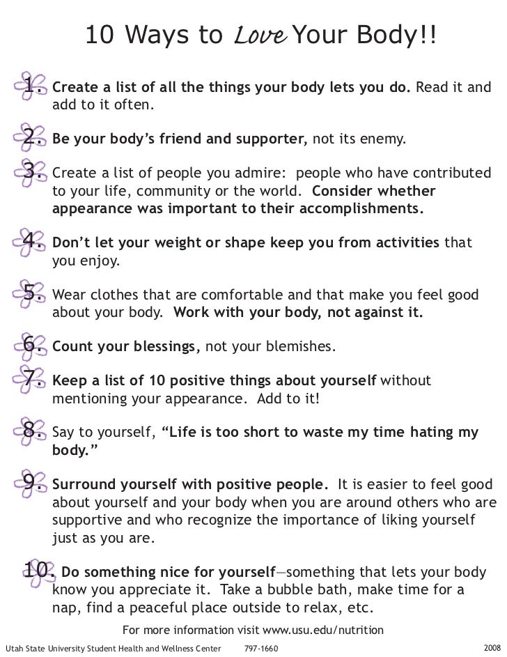 10 ways to love your body