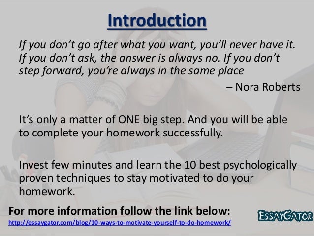How to get yourself motivated to do homework train