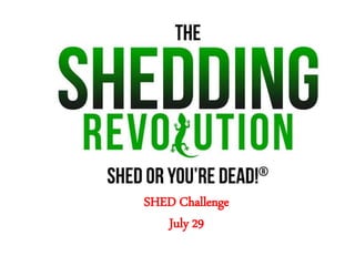 SHED Challenge
July 29
 
