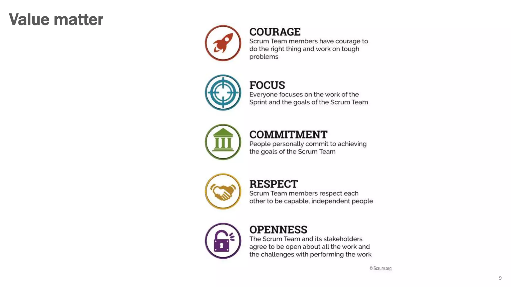 ©1993 – 2019 Scrum.org All Rights Reserved 9
Value matter
 