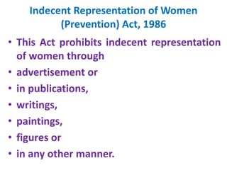 Drive Through Indecency 10 laws that protect women and their rights in India | PPTX