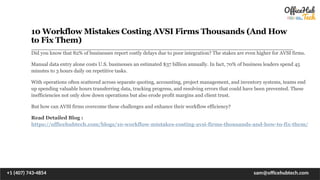 10 Workflow Mistakes Costing AVSI Firms Thousands (And How to Fix Them ...