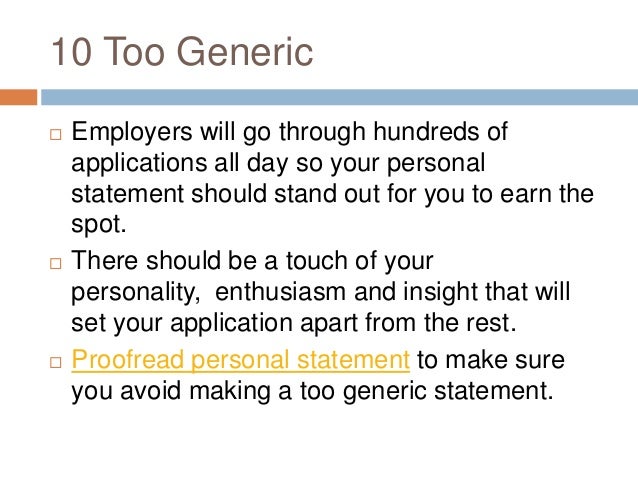 Personal statement mistakes picture