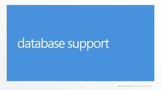 database support