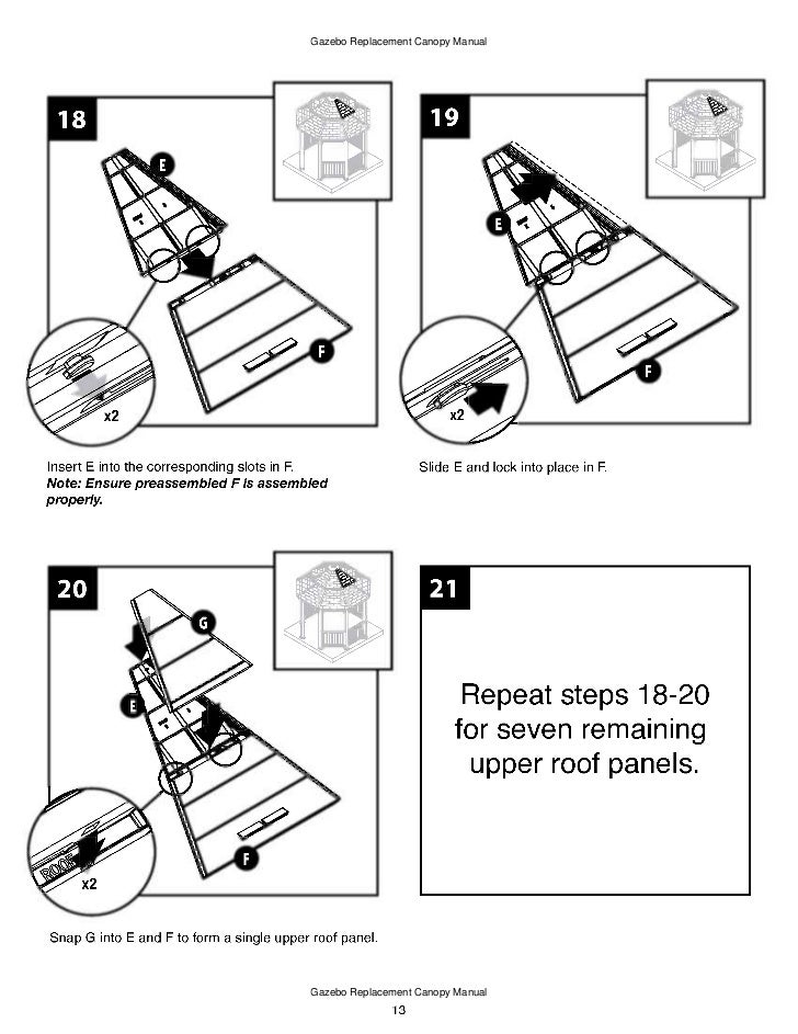 10 x 10 ft. gazebo assembly and instructions manual