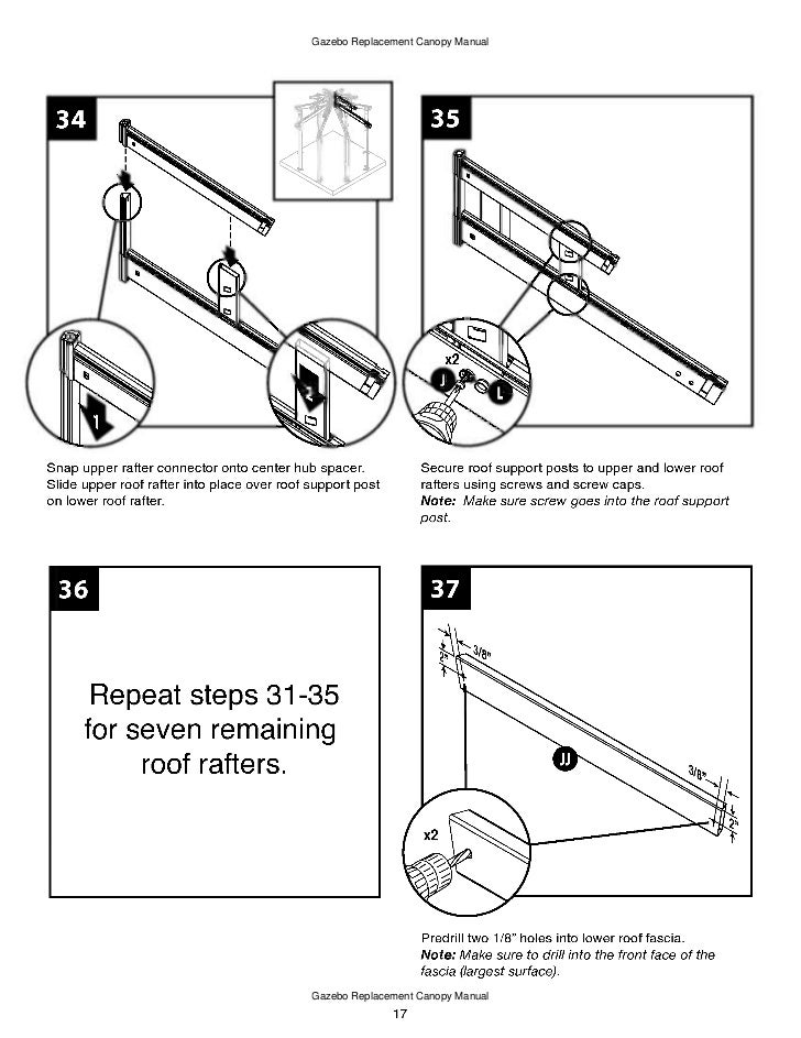 10 x 10 ft. gazebo assembly and instructions manual