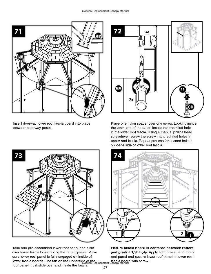 10 x 10 ft. gazebo assembly and instructions manual