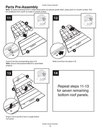 10 x 10 ft. gazebo assembly instruction | PDF