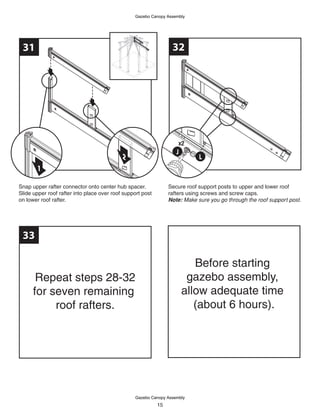 10 x 10 ft. gazebo assembly instruction | PDF