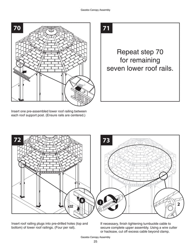 10 x 10 ft. gazebo assembly instruction
