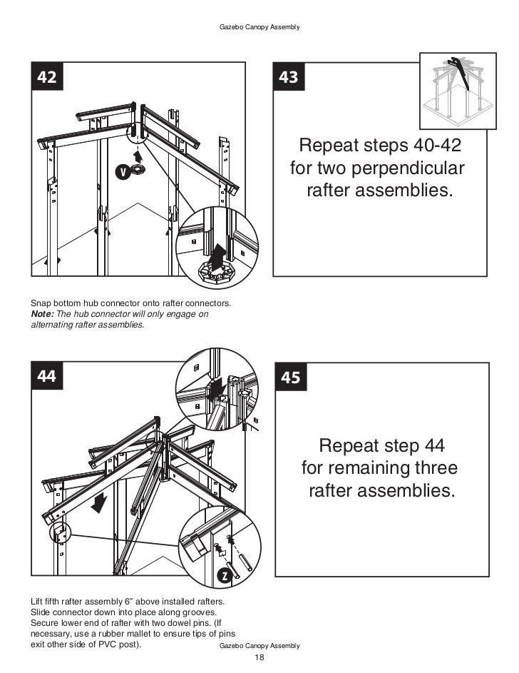 10 x 10 ft. gazebo assembly instruction