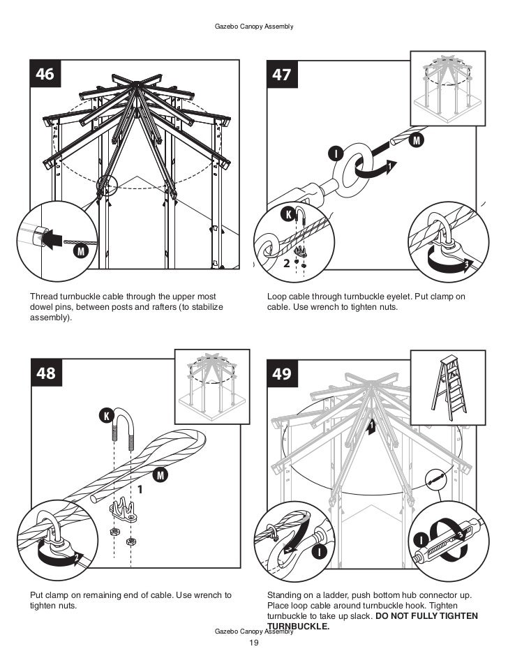 10 x 10 ft. gazebo assembly instruction