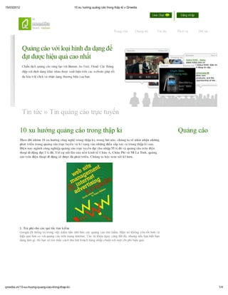 10 xu hướng quảng cáo trong thập kỉ » qmedia