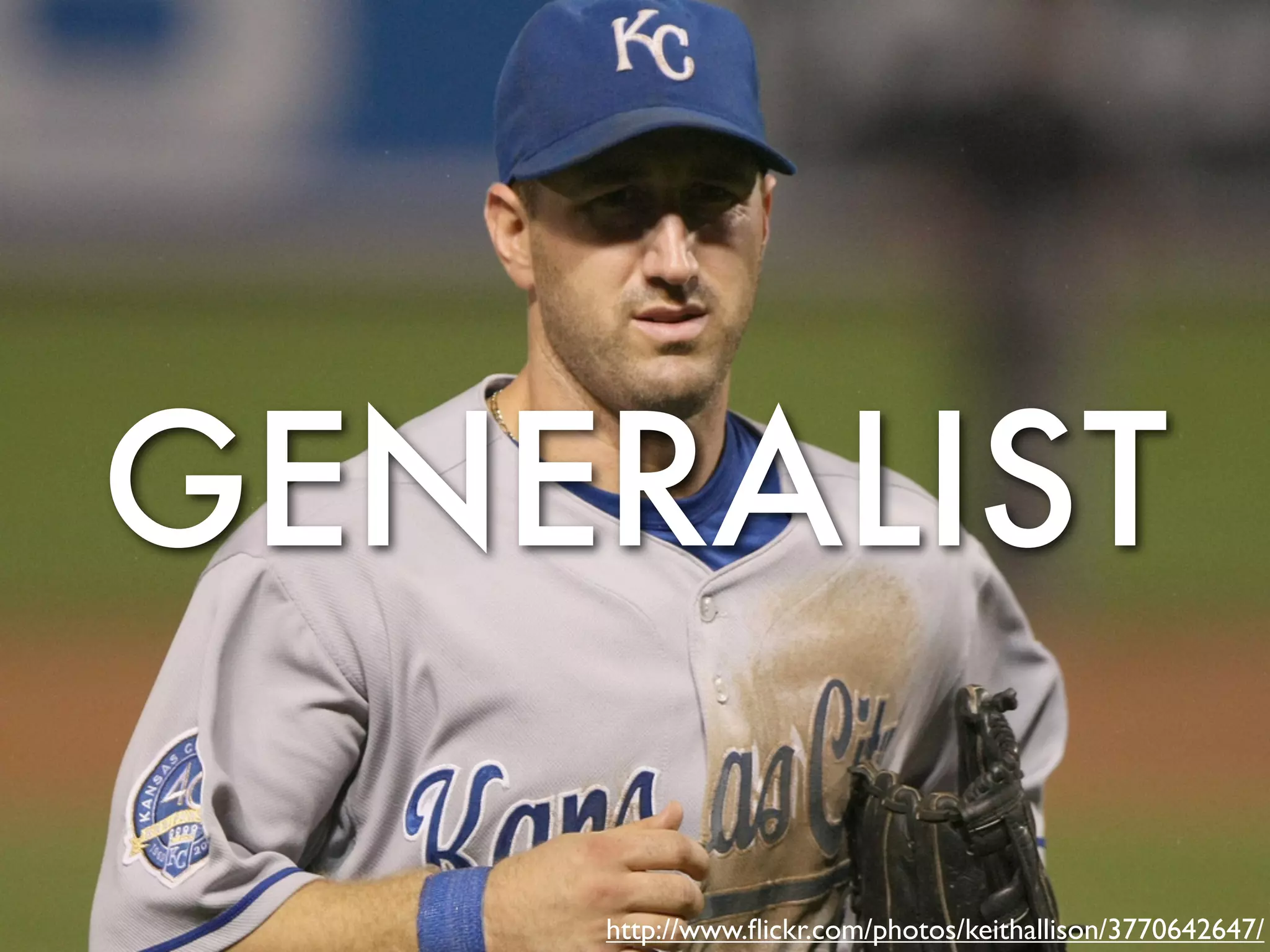 GENERALIST

    http://www.ﬂickr.com/photos/keithallison/3770642647/
 