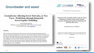 Groundwater and sewer 
© DHI 
 