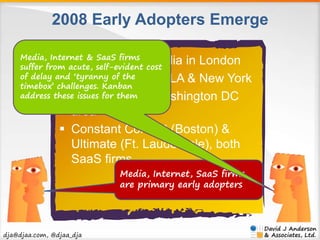 2008 Early Adopters Emerge 
Media, Internet & SaaS firms 
suffer from acute, self-evident cost 
of delay and ‘tyranny of t...
