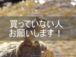 買っていない人
お願いします！
http://www.flickr.com/photos/xinmincat/75496745/
Copyright @yohhatu

 