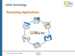 10ZiG Technology
Thin Client Technology at its Peak
Relocating Applications
4
 