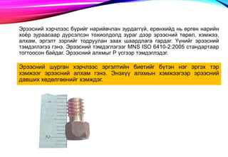 Эрээсний хэрчлээс бүрийг нарийвчлан зурдаггүй, ерөнхийд нь өргөн нарийн
хоёр зураасаар дүрсэлсэн тохиолдолд зураг дээр эрээсний төрөл, хэмжээ,
алхам, эргэлт зэргийг тодруулан заах шаардлага гардаг. Үүнийг эрээсний
тэмдэглэгээ гэнэ. Эрээсний тэмдэглэгээг MNS ISO 6410-2:2005 стандартаар
тогтоосон байдаг. Эрээсний алхмыг Р үсгээр тэмдэглэдэг.
Эрээсний шурган хэрчлээс эргэлтийн биетийг бүтэн нэг эргэх тэр
хэмжээг эрээсний алхам гэнэ. Энэхүү алхмын хэмжээгээр эрээсний
давших хөдөлгөөнийг хэмждэг.
 