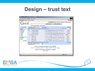 Design – trust text
 