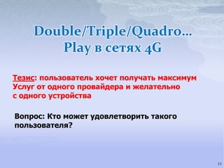 LTE (намерения): «большая тройка», «Связьинвест», Yota, Скай Линк, Tele2, …5