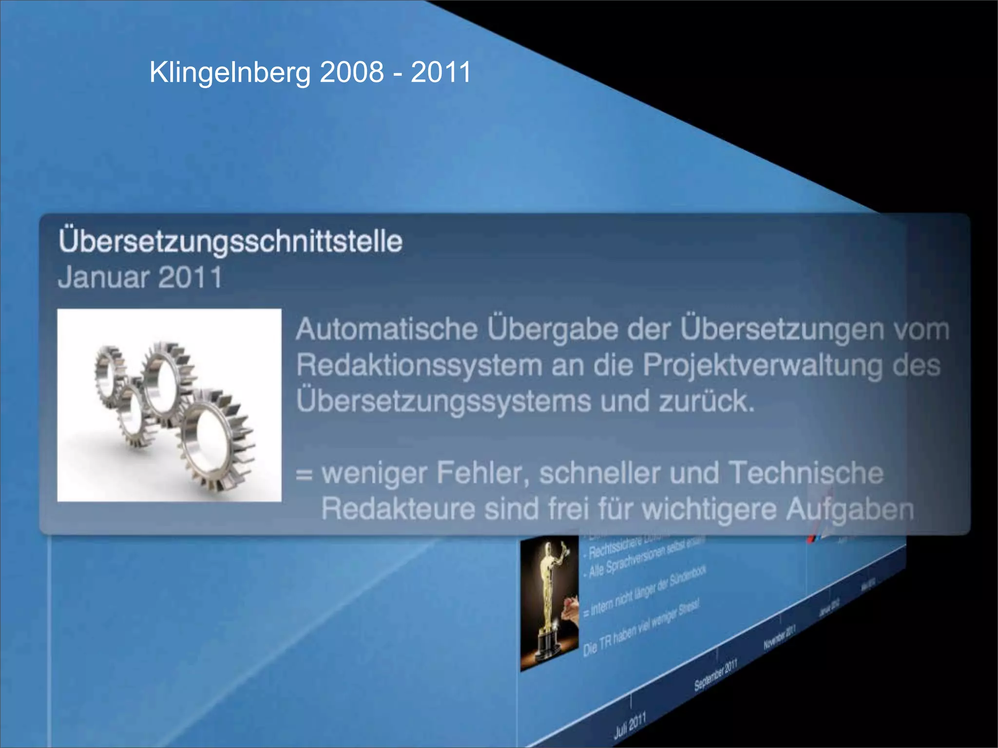 Klingelnberg 2008 - 2011
 