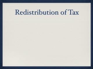 Redistribution of Tax
 