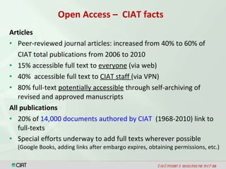 Open Access, Copyright & Scientific Information Resources 