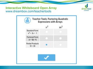 Interactive Whiteboard Open Array 
www.dreambox.com/teachertools 
 